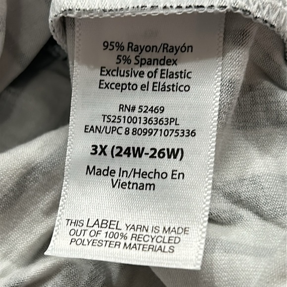 B2547- TS Convertible Smocked Skirt Dress Riviera Stripe Silver 3X (24W–26W) NWT - Picture 8 of 9